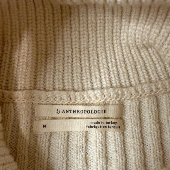 Anthropologie Cold shoulder Turtleneck Sweater - Cream medium - Picture 3 of 7